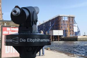 Die Baustelle der Elbphilharmonie in Hamburg // Foto: MeerART