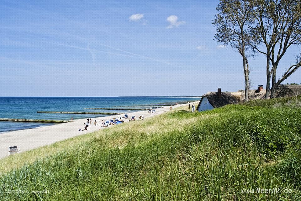 Strandabschnitt auf dem Fischland Darss bei Ahrenshoop // Foto: MeerART