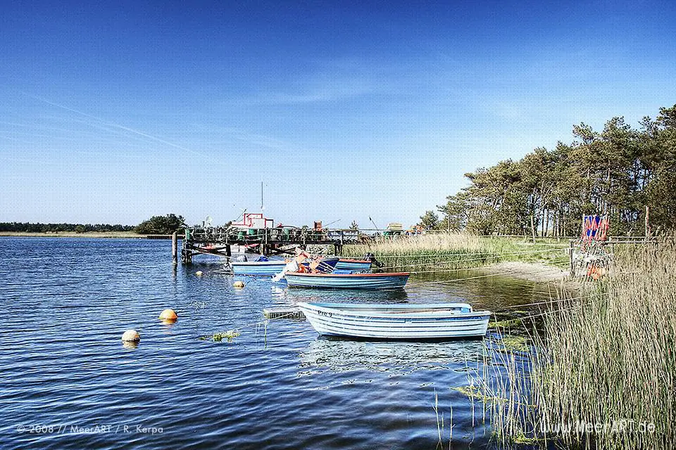 Fischerboote in einem kleinen Hafen bei Prerow // Foto: R. Kerpa
