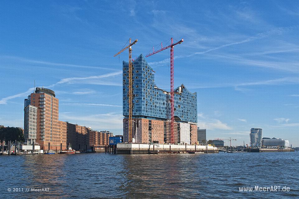 Die Baustelle der Elbphilharmonie in Hamburg // Foto: MeerART