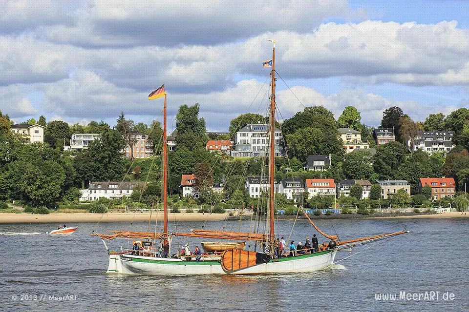 Ein Frachtsegler "Johanna" auf der Elbe bei Övelgönne // Foto: MeerART