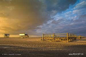 Abendstimmung am Strand von St. Peter-Ording // Foto: R. Kerpa