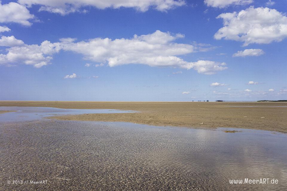 Wattlandschaft an der Nordseeküste vor St. Peter-Ording // Foto: MeerART