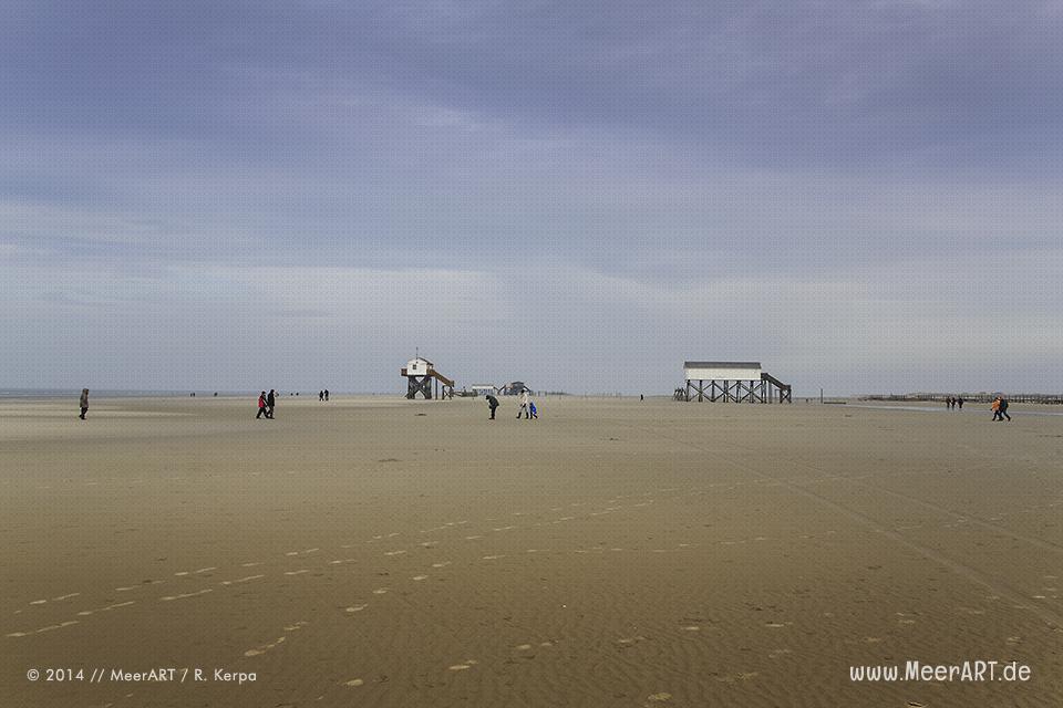 Ein Wintertag am Strand von St. Peter-Ording
