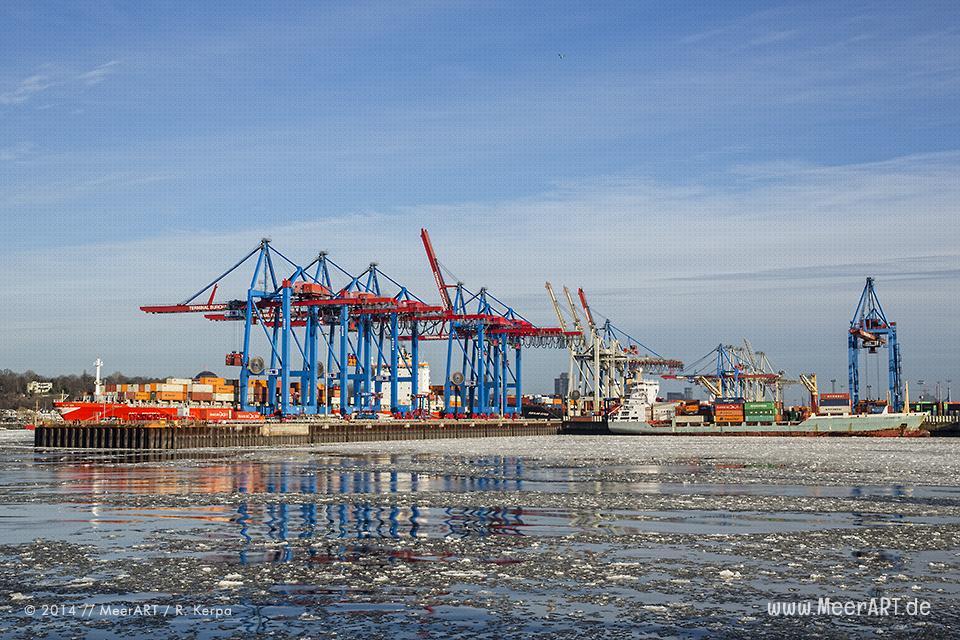 Containerschiffe am Terminal „BURCHARDKAI“ // Foto: R. Kerpa