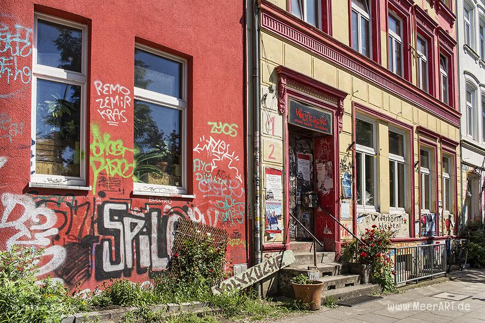 Häuser der Hafenstrasse in Hamburg // Foto: MeerART
