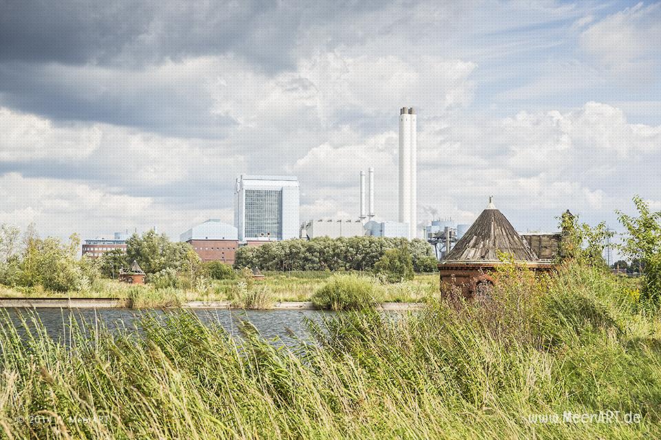 Alte Pumpenhäuschen am Filterbecken des ehemaligen Wasserwerkes auf der Elbinsel "Kaltehofe" in Rothenburgsort // Foto: Meerart