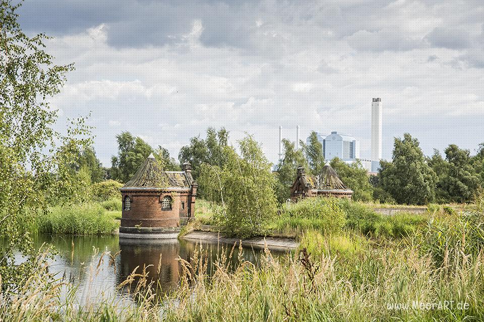 Alte Pumpenhäuschen am Filterbecken des ehemaligen Wasserwerkes auf der Elbinsel "Kaltehofe" in Rothenburgsort // Foto: Meerart