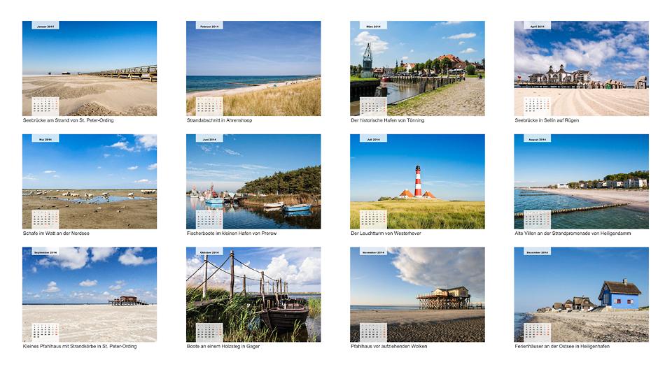 Kalender: Nord-Ostsee Impressionen