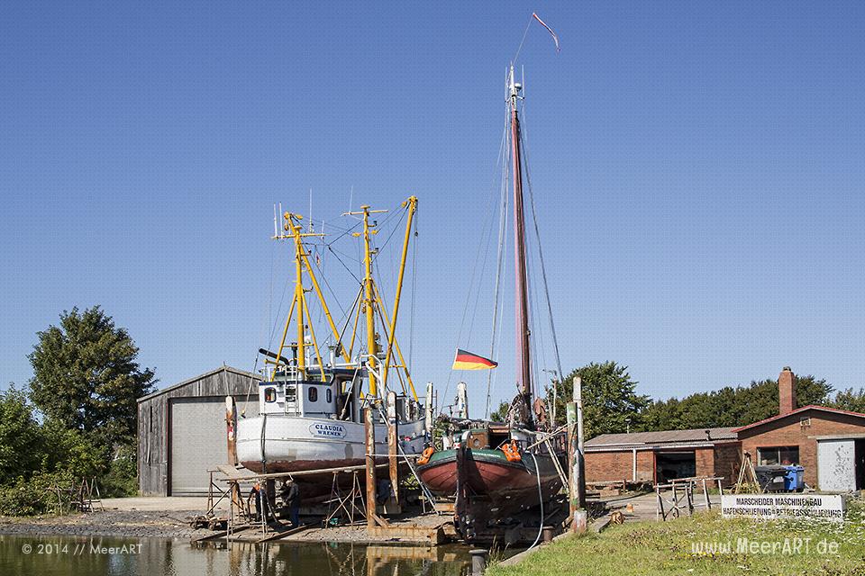 Impressionen aus dem Fischereihafen in Friedrichskoog im Kreis Dithmarschen // Foto: MeerART