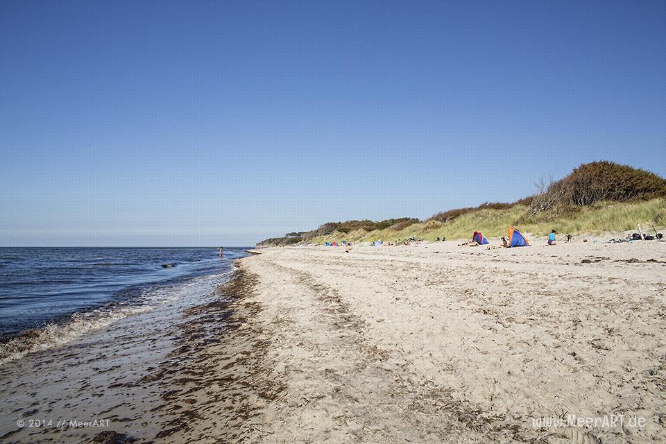 Strandabschnitt am idyllischen Weststrand bei Ahrenshoop auf Fischland-Darss // Foto: MeerART