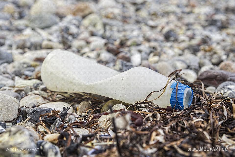 Plastikmüll am Ostseestrand in Marienleuchte auf Fehmarn // Foto: MeerART