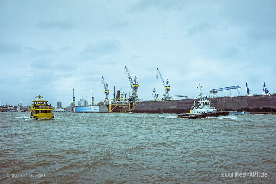 Impressionen aus dem Hamburger Hafen zwischen den Stürmen // Foto: MeerART