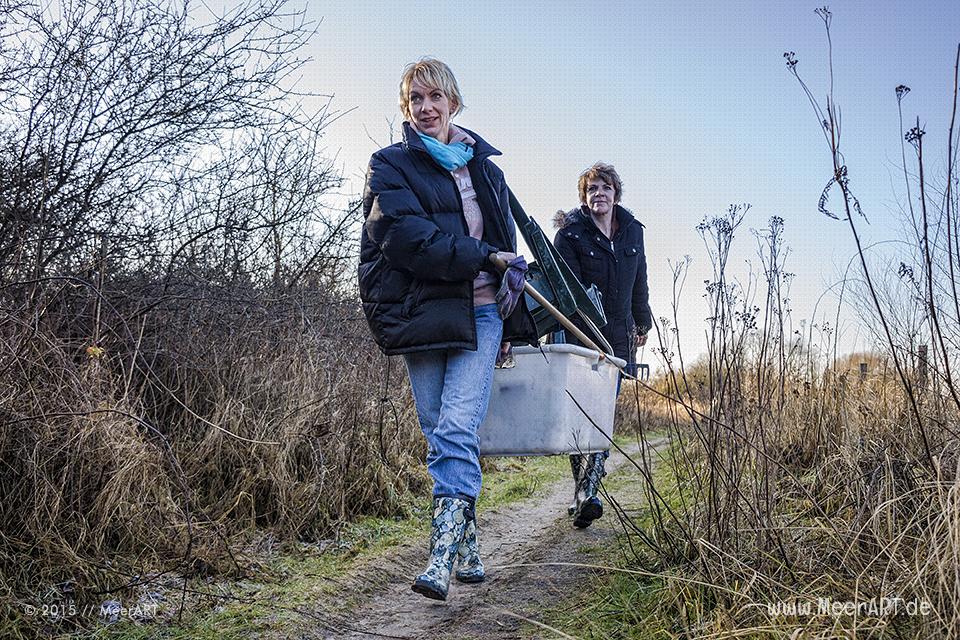 Elbinsel Clean Up am 17.01.2015 mit MeerART und Sea Shepherd Deutschland // Foto: MeerART