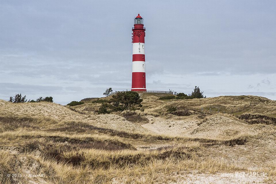 Der Leuchtturm auf Amrum, eines der Wahrzeichen der wunderschönen Nordseeinsel // Foto: MeerART