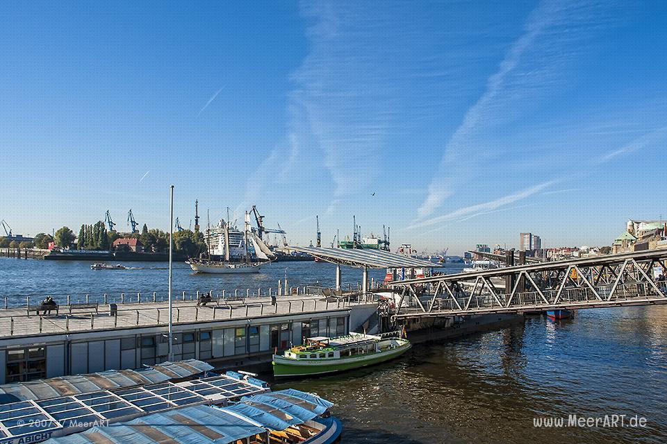 Blick auf den Hamburger Hafen // Foto: MeerART