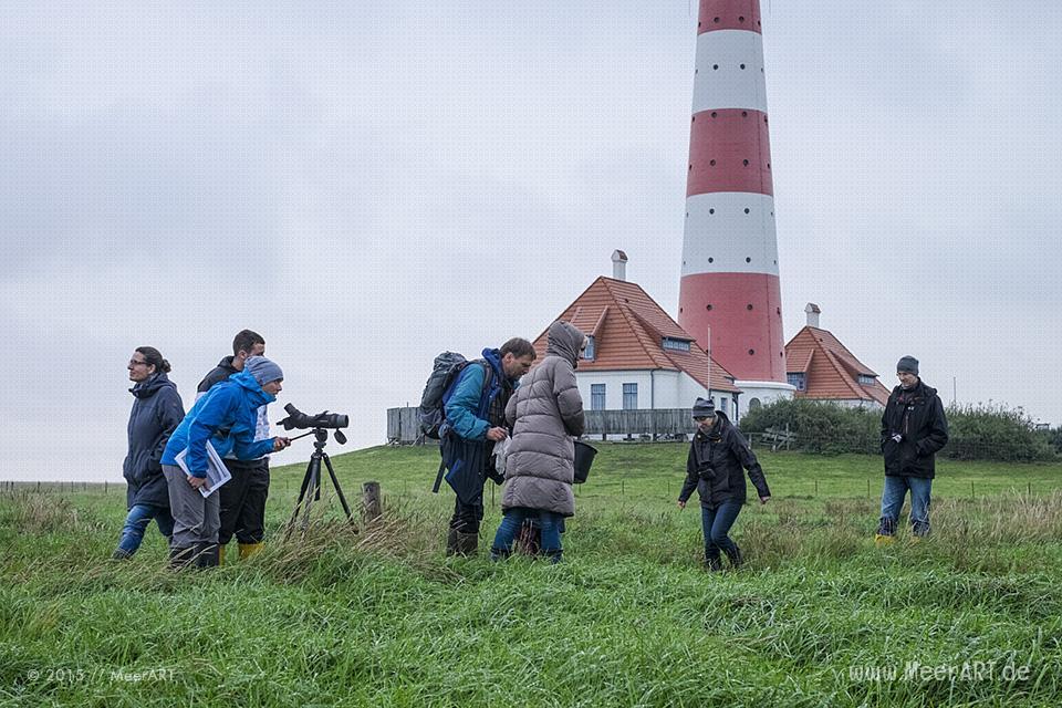 Seminarwochenende der Schutzstation Wattenmeer am Leuchtturm Westerhever // Foto: MeerART