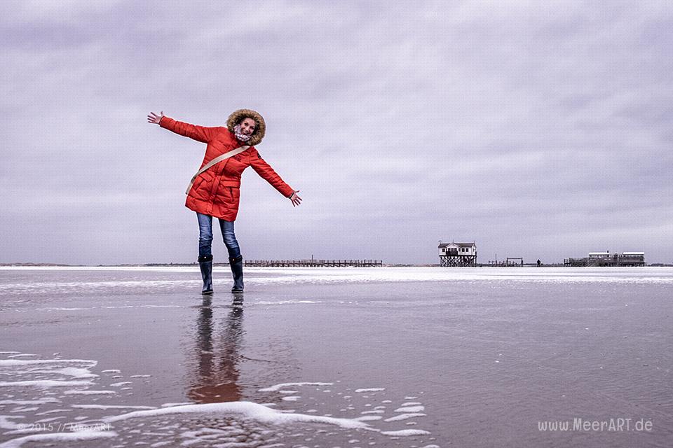 Ein stürmisches Wochenende an der Nordsee in St. Peter-Ording // Foto: MeerART