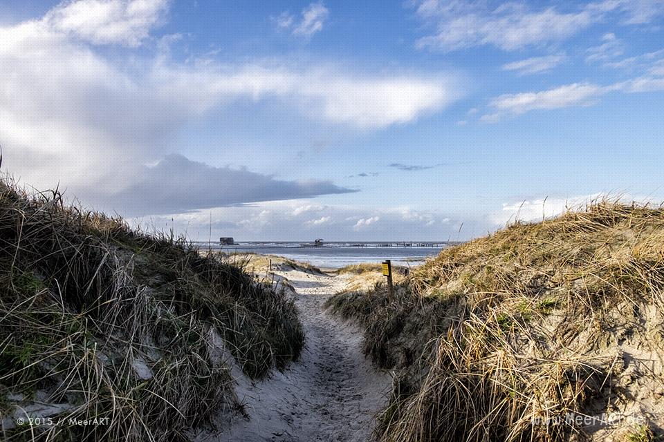 Ein stürmisches Wochenende an der Nordsee in St. Peter-Ording // Foto: MeerART