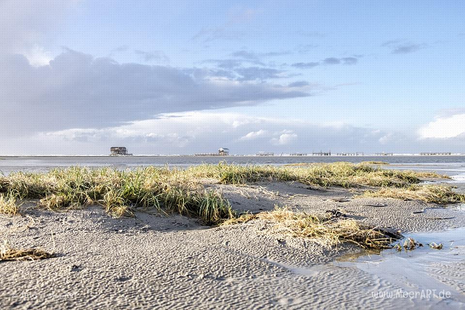 Ein stürmisches Wochenende an der Nordsee in St. Peter-Ording // Foto: MeerART