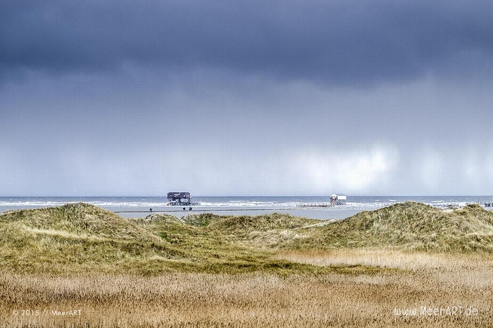 Ein stürmisches Wochenende an der Nordsee in St. Peter-Ording // Foto: MeerART