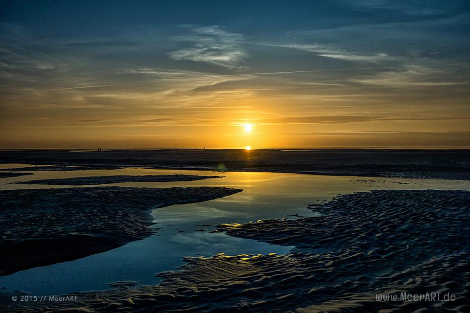 Sonnenuntergang am Nordseestrand von Norddorf auf Amrum // Foto: MeerART / Ralph Kerpa