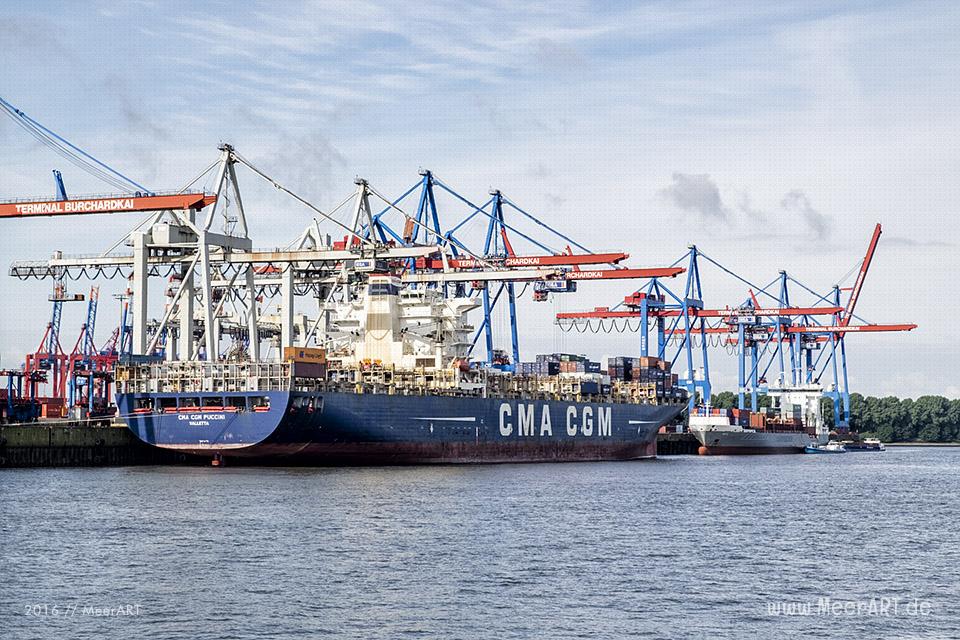 Das Containerschiff CMA CGM PUCCINI - IMO 928062 // Foto: MeerART