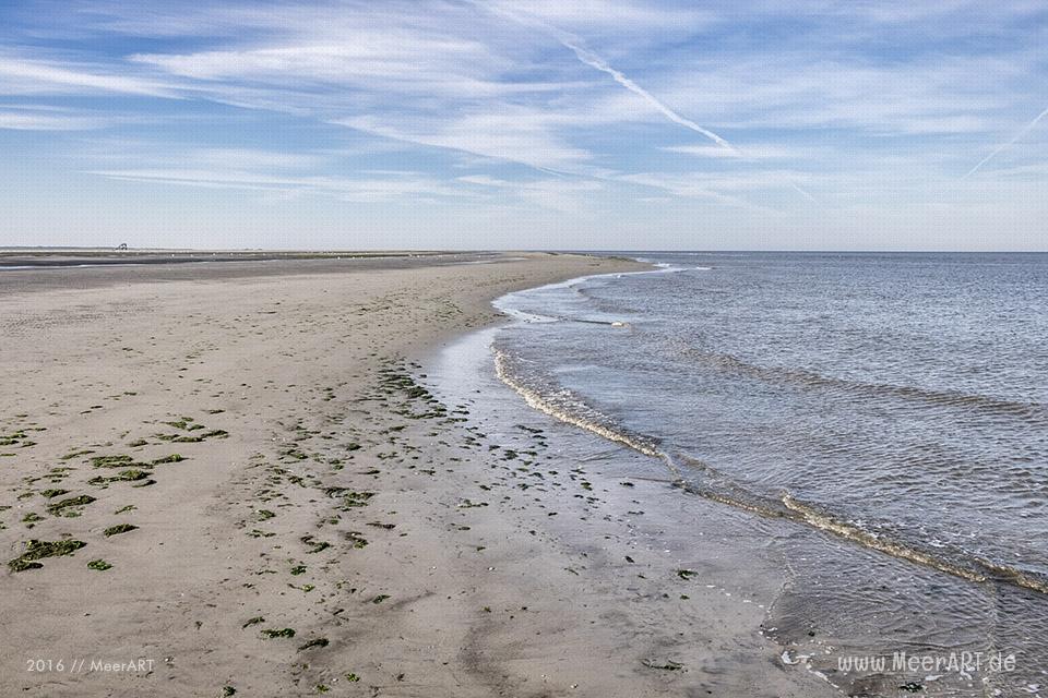 Ein sonniger Sommervormittag an der Nordsee im Watt und auf der Sandbank vor Westerhever // Foto: MeerART