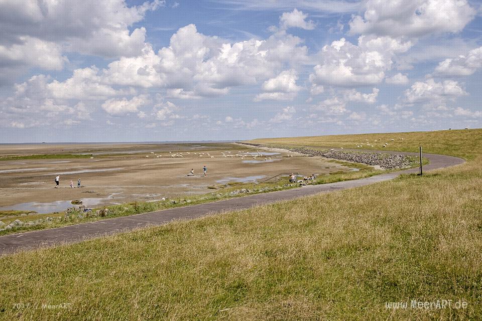 Ein Sommertag im Watt vor der alten Warft Stufhusen // Foto: MeerART / Ralph Kerpa