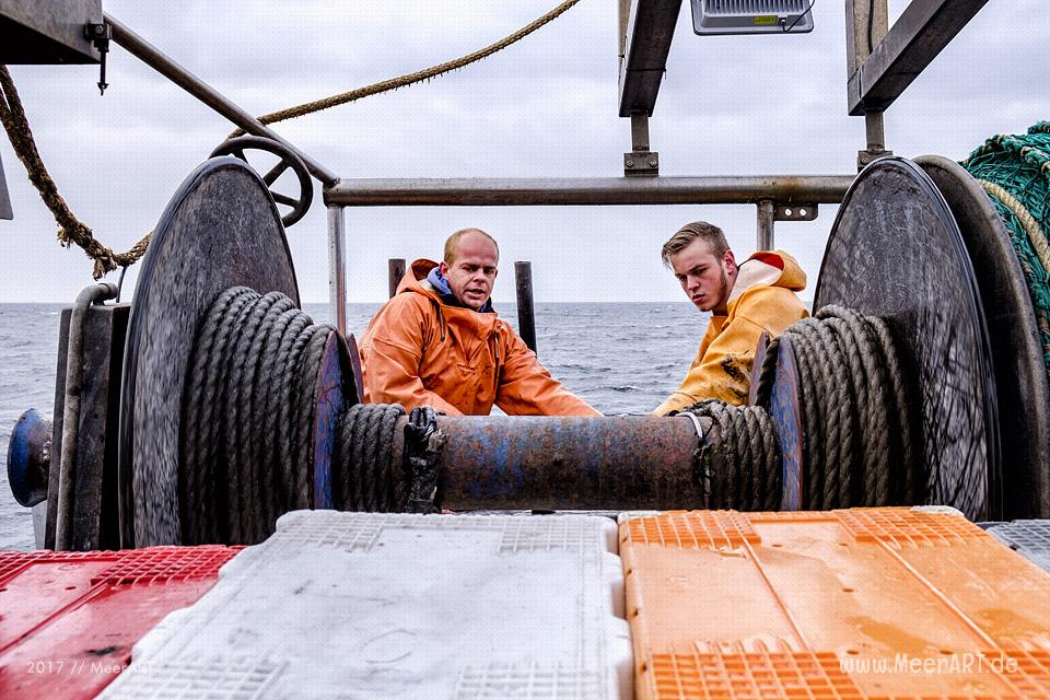 Auf Fangfahrt vor Fehmarn mit Mike Hilger und seiner Crew auf der "SB4 ANDREA" // Foto: Ralph Kerpa