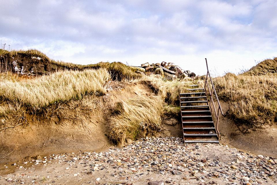 Strandabschnitt an der Nordsee bei Hjerpsted in Dänemark // Foto: Ralph Kerpa