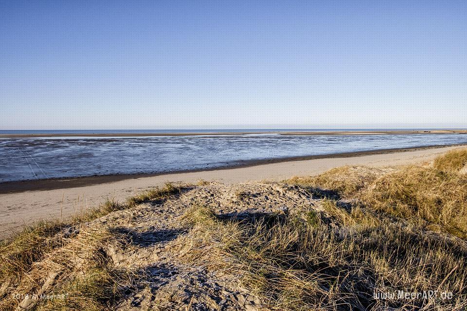 Der weitläufige Sandstrand bei Lakolk auf der dänischen Wattenmeerinsel Röm // Foto: Ralph Kerpa