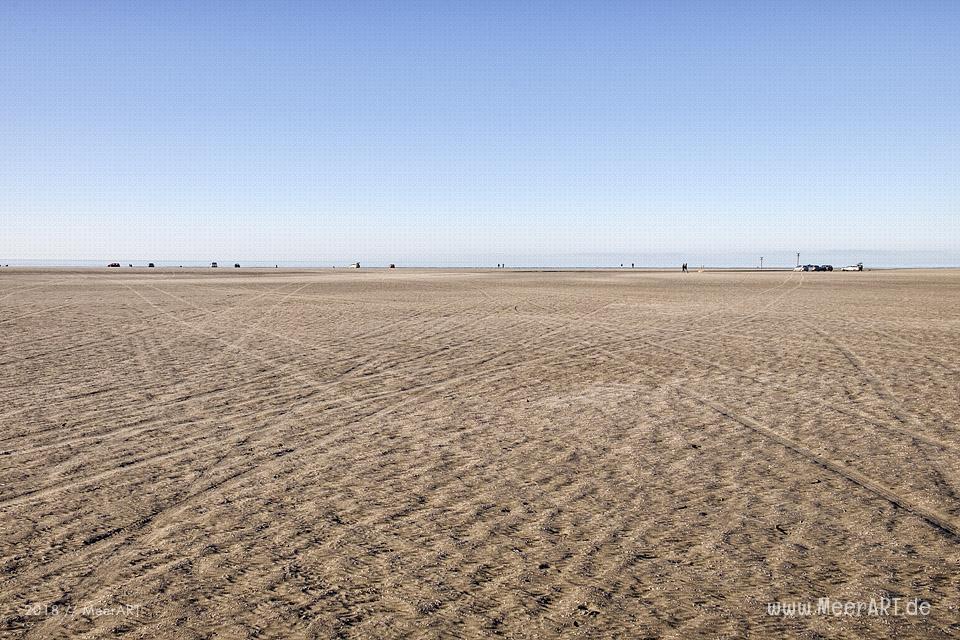 Der weitläufige Sandstrand bei Lakolk auf der dänischen Wattenmeerinsel Röm // Foto: Ralph Kerpa