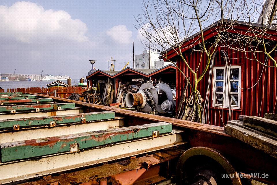 Der Museumshafen mit der Museumswerft in Flensburg // Foto: Ralph Kerpa