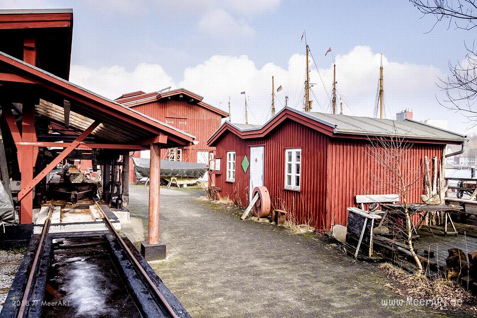 Der Museumshafen mit der Museumswerft in Flensburg // Foto: Ralph Kerpa