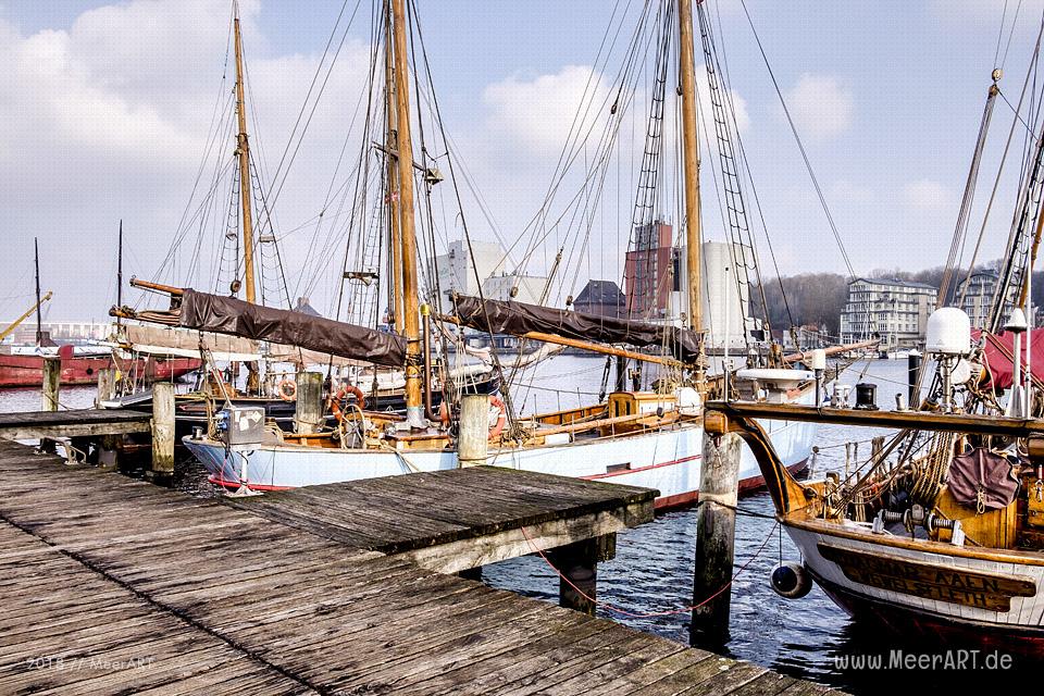 Der Museumshafen mit der Museumswerft in Flensburg // Foto: Ralph Kerpa