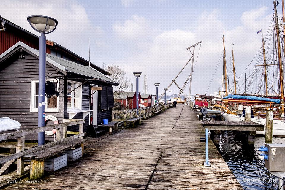 Der Museumshafen mit der Museumswerft in Flensburg // Foto: Ralph Kerpa