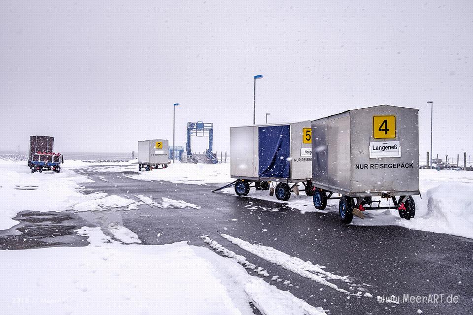 Wintereinbruch am Fährhafen Schlüttsiel in Nordfriesland // Foto: Ralph Kerpa