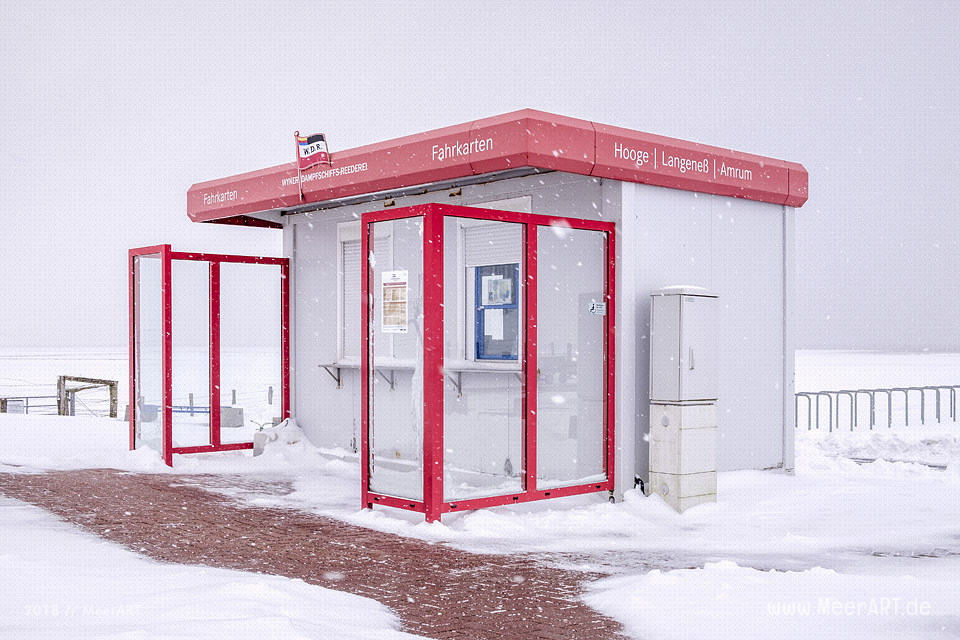 Wintereinbruch am Fährhafen Schlüttsiel in Nordfriesland // Foto: Ralph Kerpa