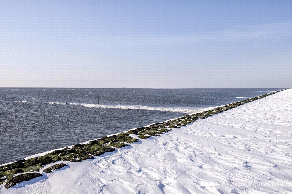 Winterlandschaft auf der Hamburger Hallig // Foto: Ralph Kerpa