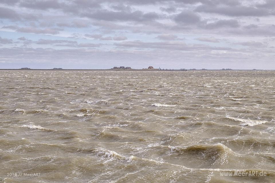 Die Hallig Langeneß im nordfriesischen Wattenmeer // Foto: MeerART / Ralph Kerpa