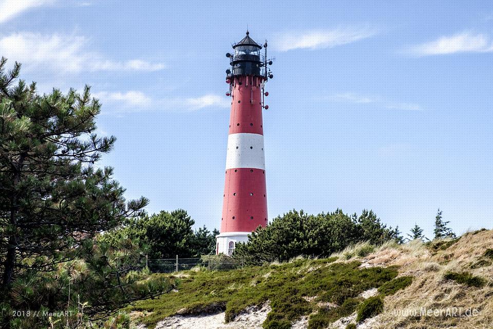 Der Leuchtturm von Hörnum auf einer Düne in Süden der Insel Sylt // Foto: MeerART
