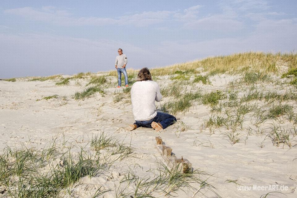 Shooting am Strand von St. Peter-Ording für „Micha´s Insel“ // Foto: Claudia Kerpa