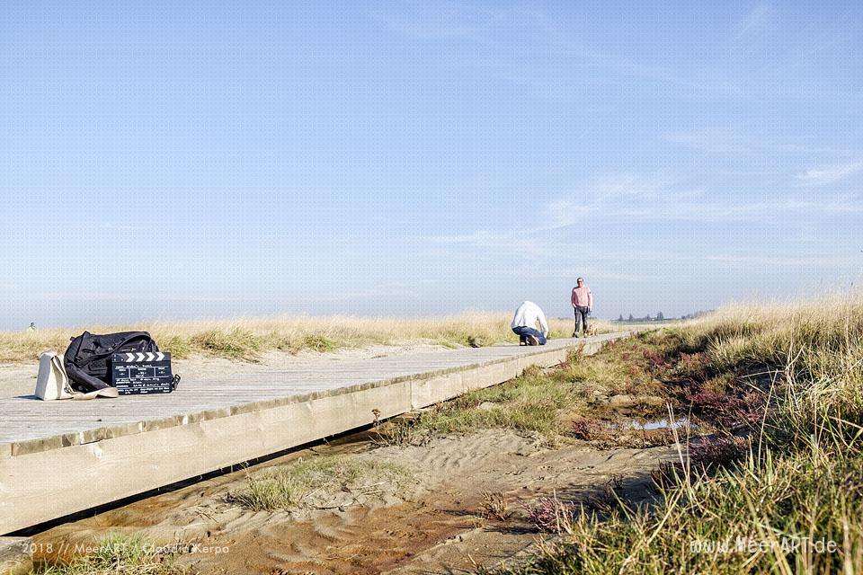 Shooting am Strand von St. Peter-Ording für „Micha´s Insel“ // Foto: Claudia Kerpa