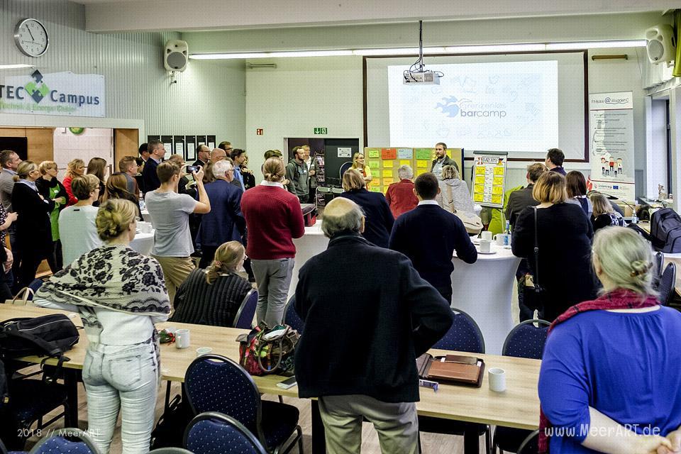 Das Barcamp „grenzenløs 2018“ auf dem GreenTEC Campus in Enge-Sande (Nordfriesland) // Foto: MeerART