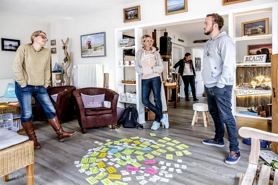 Erstes deutsch-dänisches Kooperationsbrainstorming in Langenhorn im Atelier MeerART // Foto: MeerART