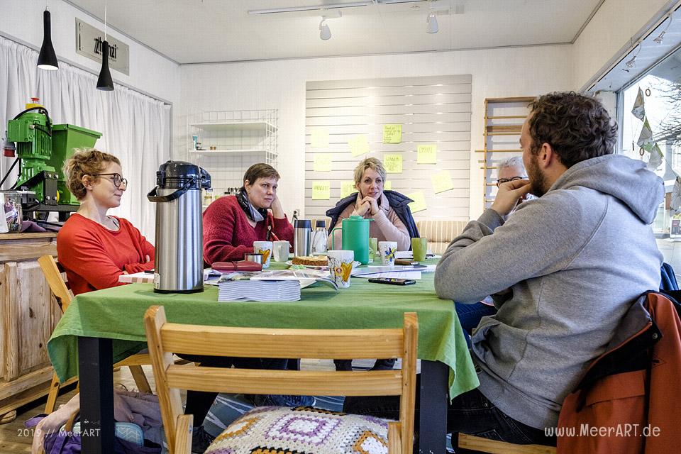 Treffen der deutsch-dänisches Arbeitsgruppe in Skærbæk bei Åndehullet // Foto: MeerART