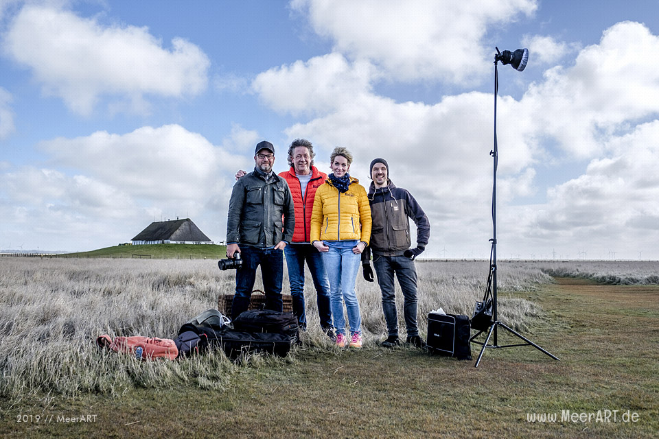 Making-of vom Shooting für die Kampagne „Moin Lieblingsland“ auf der Hamburger Hallig // Foto: MeerART / Ralph Kerpa