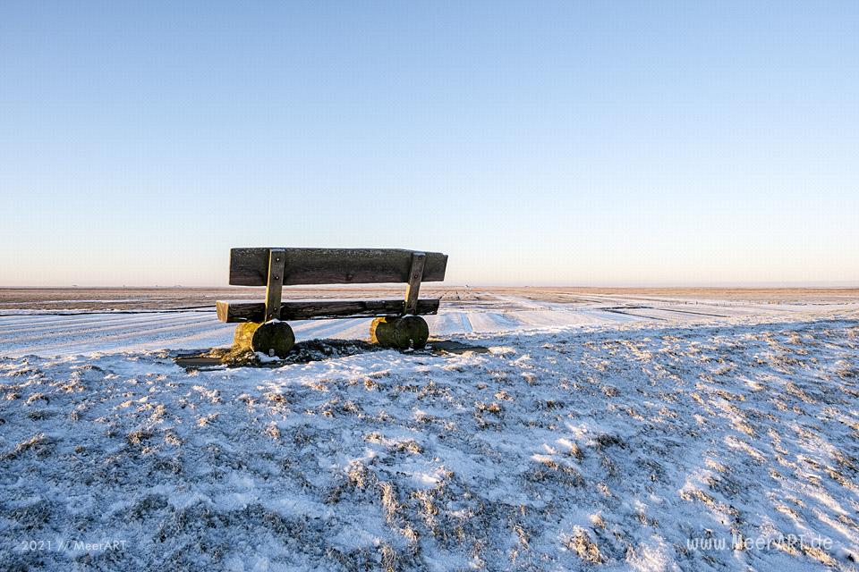 Winter 2021 auf der Hamburger Hallig Nordfriesland // Foto: MeerART