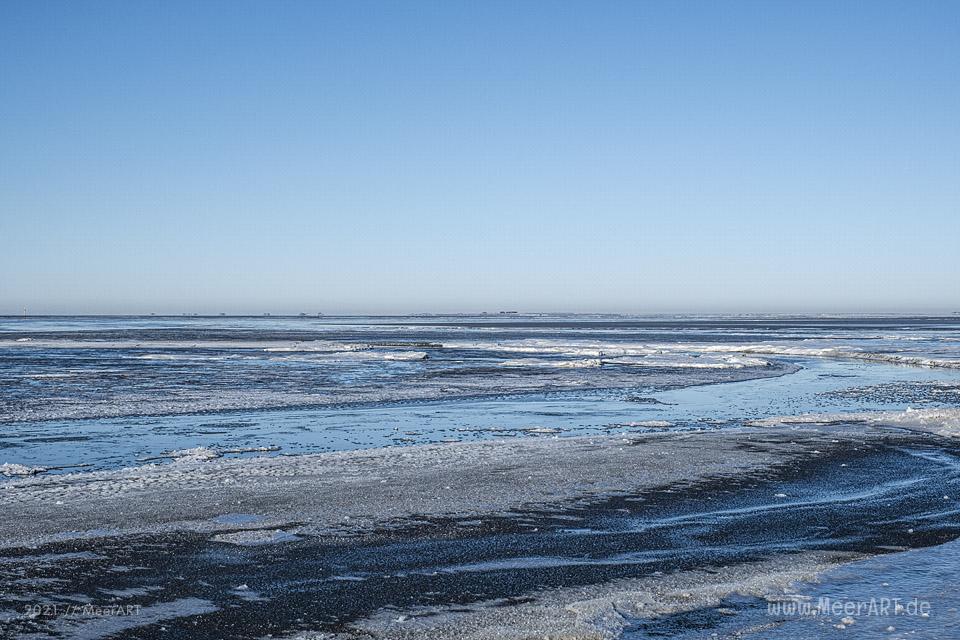 Winter 2021 auf der Hamburger Hallig Nordfriesland // Foto: MeerART